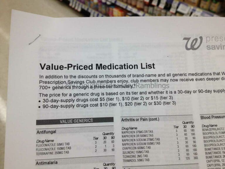 Walgreens Prescription Savings Club My Thoughts, Ideas