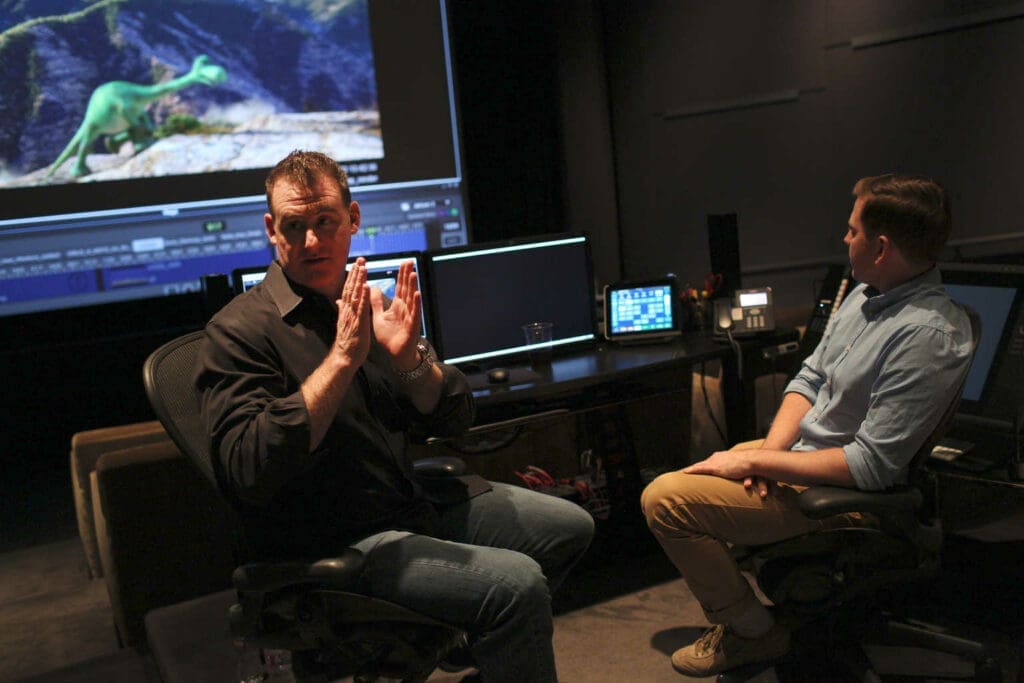 A press day for The Good Dinosaur, including presentations by Animator Kevin O'Hara and Directing Animator Rob Thompson, as seen on October 1, 2015 at Pixar Animation Studios in Emeryville, Calif. (Photo by Deborah Coleman / Pixar)