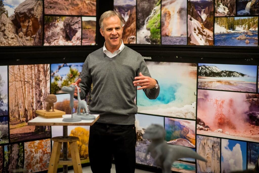 THE GOOD DINOSAUR - Production Designer Harley Jessup presents at the Long Lead Press Days at Pixar Studios. Photo by: Marc Flores. ©2015 Disney•Pixar. All Rights Reserved.