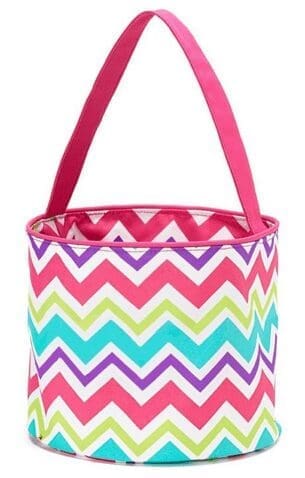 Chevron Fashion Print Fabric Bucket Tote Storage Tub