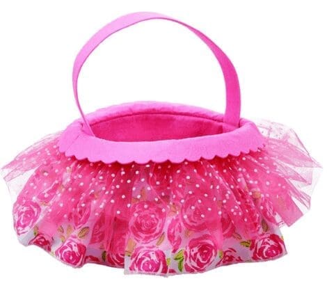 Mud Pie Easter Baby Girl Felt Floral Poplin Tutu Easter Basket