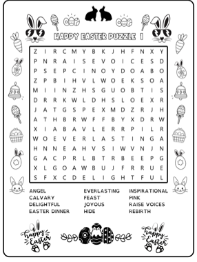 word puzzles for easter