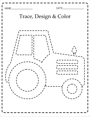 Farm Animals Tracing LinesWorksheets